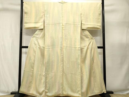 平和屋着物■上質な小紋　枝葉文　暈し染め　正絹　逸品　CABJ3091ev