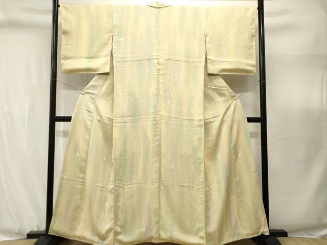 平和屋着物■上質な小紋　枝葉文　暈し染め　正絹　逸品　CABJ3091ev