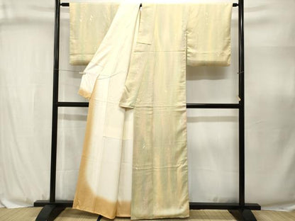 平和屋着物■上質な小紋　枝葉文　暈し染め　正絹　逸品　CABJ3091ev