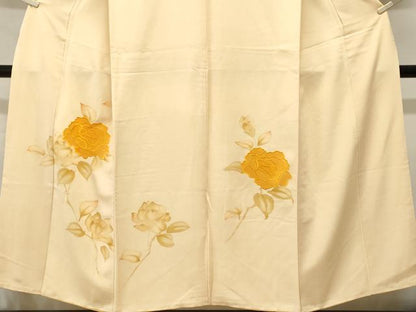 平和屋着物■訪問着　刺繍　枝花文　正絹　逸品　CABJ3092ev