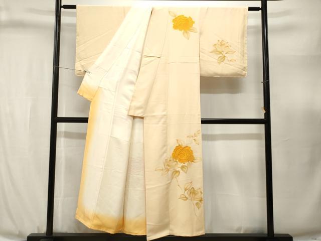 平和屋着物■訪問着　刺繍　枝花文　正絹　逸品　CABJ3092ev