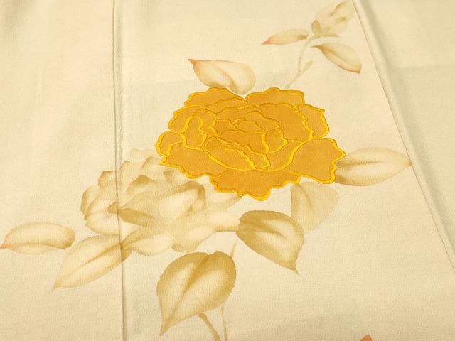 平和屋着物■訪問着　刺繍　枝花文　正絹　逸品　CABJ3092ev