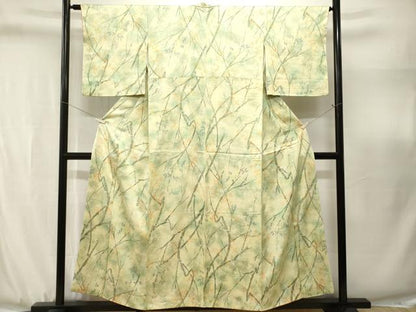 平和屋着物■上質な小紋　草木文　暈し染め　正絹　逸品　CABJ3095ev