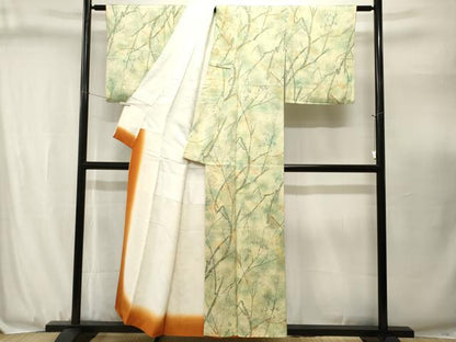 平和屋着物■上質な小紋　草木文　暈し染め　正絹　逸品　CABJ3095ev
