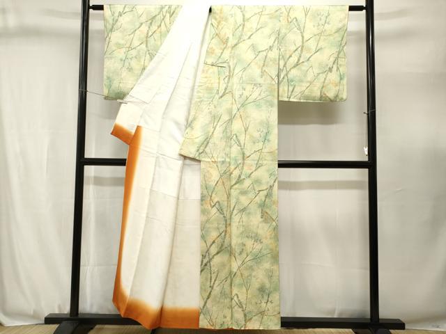 平和屋着物■上質な小紋　草木文　暈し染め　正絹　逸品　CABJ3095ev
