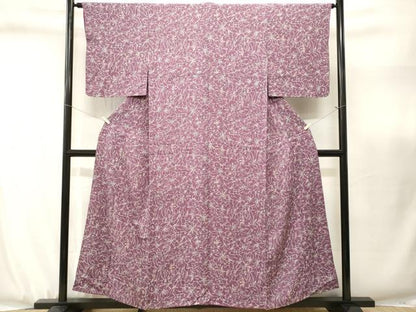 平和屋着物■上質な小紋　枝花文　正絹　逸品　CABJ3097ev