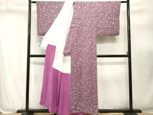 平和屋着物■上質な小紋　枝花文　正絹　逸品　CABJ3097ev