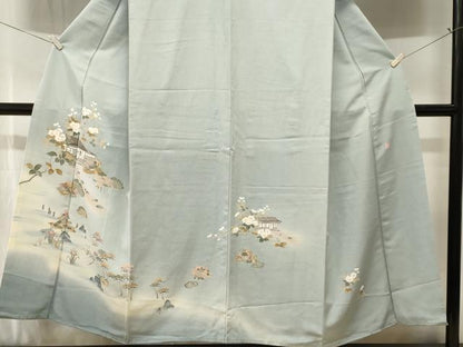 平和屋着物■訪問着　作家物　風景文　暈し染め　正絹　逸品　CABJ3101ev
