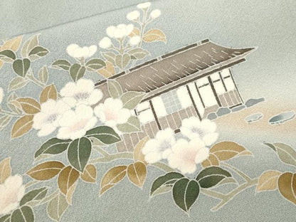 平和屋着物■訪問着　作家物　風景文　暈し染め　正絹　逸品　CABJ3101ev