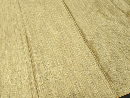 平和屋着物■上質な紬　麻の葉文様　正絹　逸品　CABJ3109ev