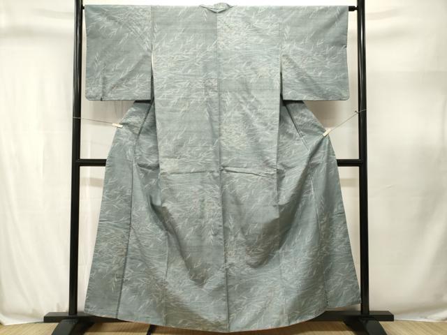 平和屋着物■上質な紬　草花文　正絹　逸品　CABJ3110ev