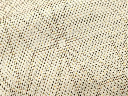 平和屋着物■上質な紬　十字麻の葉文様　正絹　逸品　CABJ3116ev