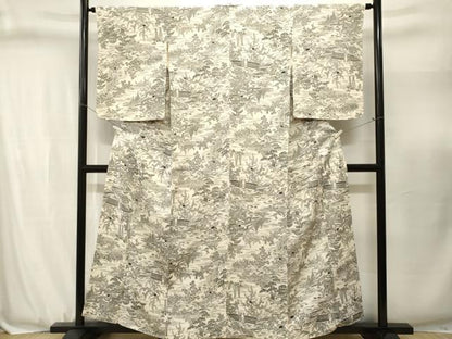 平和屋着物■上質な小紋　御所解文　正絹　逸品　CABJ3118ev