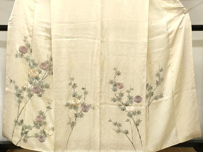 平和屋着物■訪問着　駒刺繍　枝楓花文　正絹　逸品　CABJ3119ev