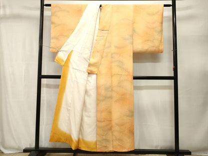 平和屋着物■上質な小紋　流水文　暈し染め　正絹　逸品　CABJ3122ev