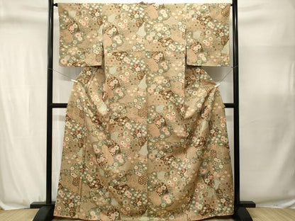 平和屋着物■上質な小紋　辻が花　金彩　正絹　逸品　CABJ3123ev