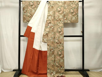 平和屋着物■上質な小紋　辻が花　金彩　正絹　逸品　CABJ3123ev