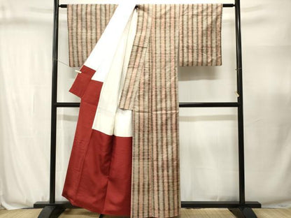 平和屋着物■上質な紬　霞間道　正絹　逸品　CABJ3129ev