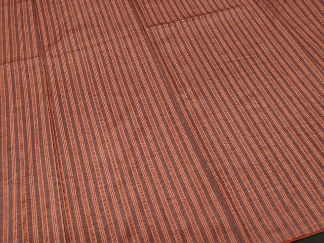 平和屋着物■上質な紬　縞　正絹　逸品　CABJ3134ev