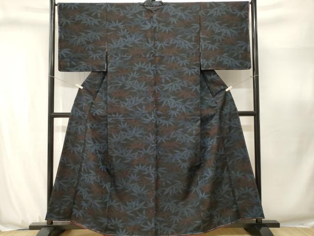 平和屋着物■上質な紬　笹文　正絹　逸品　未使用　CABJ3136ev