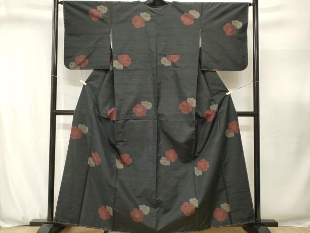 平和屋着物■上質な紬　地空き　梅文　正絹　逸品　CABJ3140ev