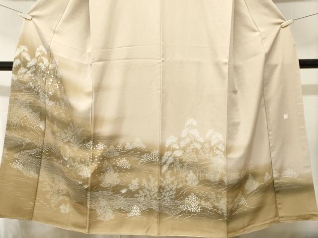平和屋着物■訪問着　作家物　刺繍　人物御所解文　暈し染め　正絹　逸品　CABJ3141ev