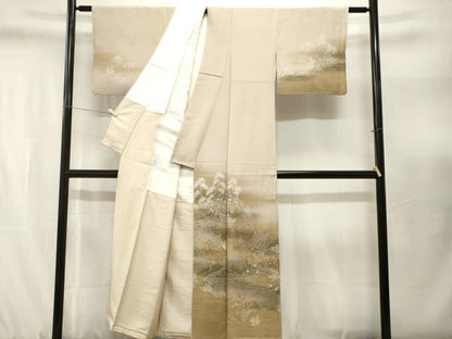 平和屋着物■訪問着　作家物　刺繍　人物御所解文　暈し染め　正絹　逸品　CABJ3141ev