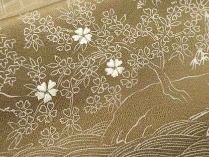 平和屋着物■訪問着　作家物　刺繍　人物御所解文　暈し染め　正絹　逸品　CABJ3141ev