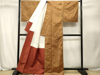 平和屋着物■上質な紬　霞文　正絹　逸品　CABJ3145ev