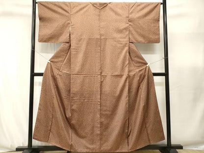平和屋着物■本場染大島紬　花唐草文　正絹　逸品　CABJ3147ev