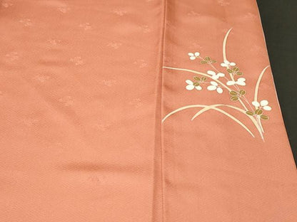 平和屋着物■訪問着　雪輪草花文　暈し染め　金彩　正絹　逸品　CABJ3150ev