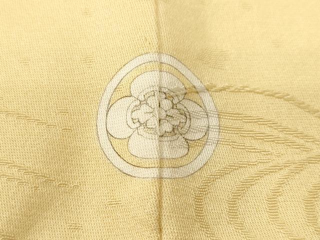 平和屋着物■上質な色無地　立波地紋　淡黄色　正絹　逸品　CABJ3153ev