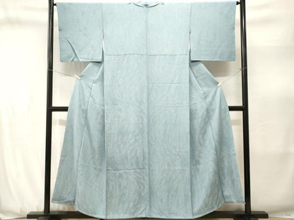 平和屋着物■上質な色無地　枝葉地紋　秘色色　正絹　逸品　CABJ3154ev
