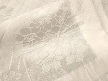 平和屋着物■長襦袢　無双仕立て　絞り　よろけ縞草花文　暈し染め　正絹　逸品　CABJ3156ev