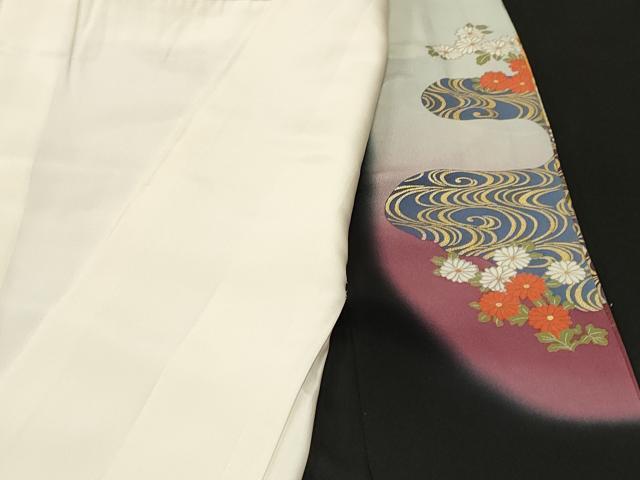 平和屋着物■豪華黒留袖　人物貝合せ飛鶴草花文　暈し染め　金彩　正絹　逸品　CABJ3157ev