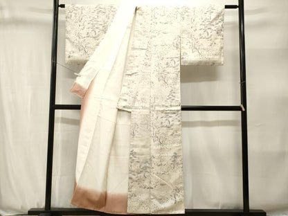 平和屋着物■上質な小紋　樹林文　正絹　逸品　CABJ3158ev