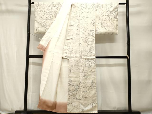 平和屋着物■上質な小紋　樹林文　正絹　逸品　CABJ3158ev
