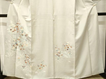 平和屋着物■訪問着　刺繍　流水松竹梅花文　金彩　正絹　逸品　CABJ3161ev
