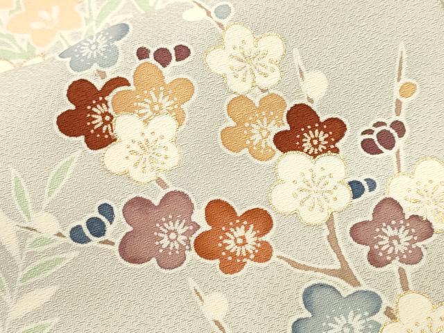 平和屋着物■訪問着　刺繍　流水松竹梅花文　金彩　正絹　逸品　CABJ3161ev