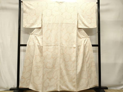 平和屋着物■上質な小紋　総絞り　唐草文　正絹　逸品　CABJ3164ev