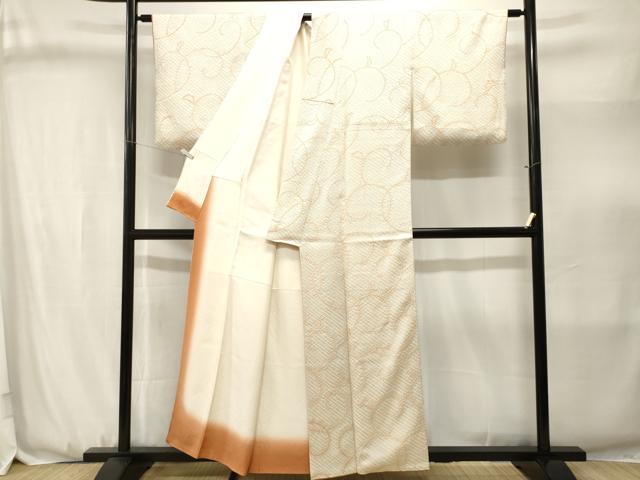 平和屋着物■上質な小紋　総絞り　唐草文　正絹　逸品　CABJ3164ev