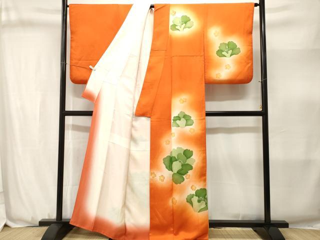 平和屋着物■訪問着　舞花文　暈し染め　正絹　逸品　CABJ3165ev
