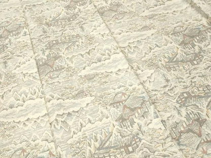 平和屋着物■上質な紬　樹林風景文　正絹　逸品　CABJ3167ev