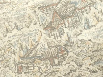 平和屋着物■上質な紬　樹林風景文　正絹　逸品　CABJ3167ev