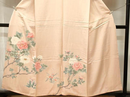 平和屋着物■訪問着　刺繍　枝花文　正絹　逸品　CABJ3174ev