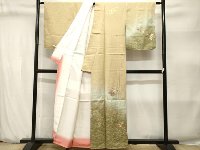 平和屋着物■中国三大刺繍　スワトウ刺繍　総刺繍　訪問着　暈し染め　金銀彩　正絹　逸品　CABJ3176ev