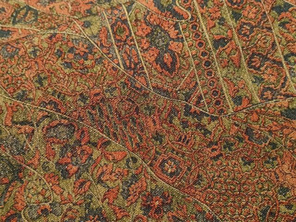 平和屋着物■上質な小紋　切嵌更紗花文　鬼しぼ縮緬　正絹　逸品　CABJ3179ev