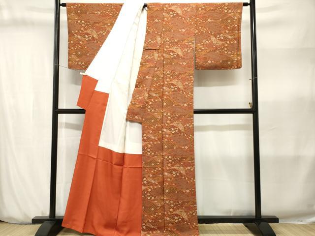 平和屋着物■上質な小紋　吉祥流水花文　正絹　逸品　CABJ3181ev