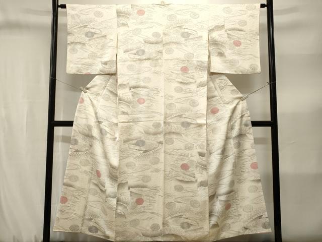 平和屋着物■上質な小紋　流水菊文　暈し染め　正絹　逸品　CABJ3182ev