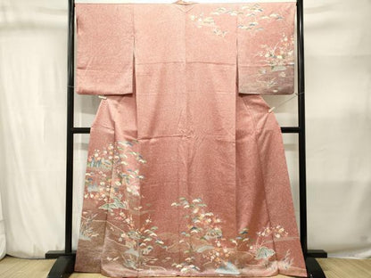 平和屋着物■訪問着　松竹梅御所解文　暈し染め　金彩　正絹　逸品　CABJ3187ev